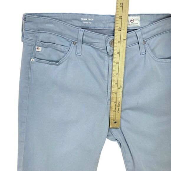 AG Adriano Goldschmied Pants Womens 30R Prima Crop Cigarette Light Blue Skinny - Picture 11 of 15